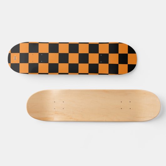 Skateboard Patinage noir et orange Checker HAMbWG (Horz)