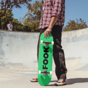 Skateboard Patinage noir vert