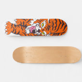 Skateboard Patinage Orange Tiger (Horz)
