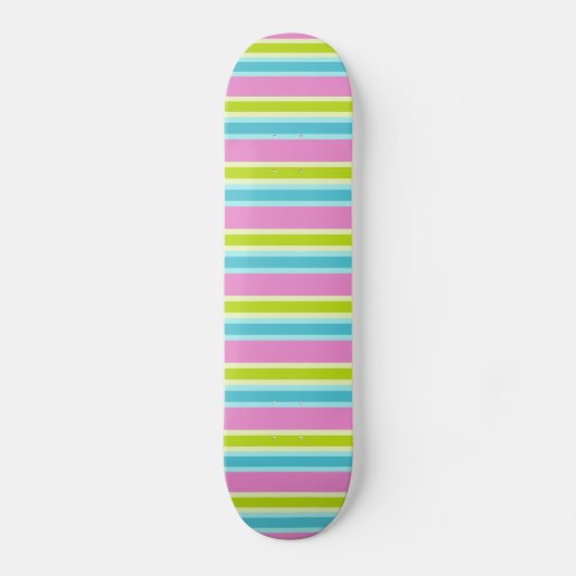 Skateboard Patinage Pastel Stripes (Recto)