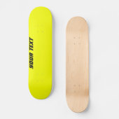 Skateboard Patinage personnalisé jaune vif (Recto)