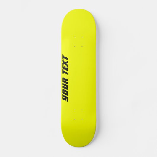 Skateboard Patinage personnalisé jaune vif (Recto)