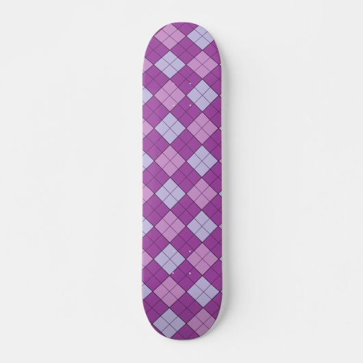 Skateboard Patinage Plaid Violet (Devant)