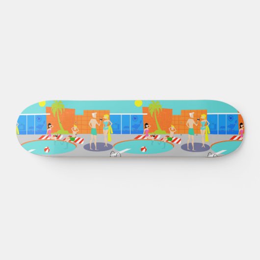 Skateboard Patinage Retro Pool Party (Horz)