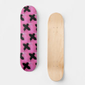Skateboard Patinage rose. (Recto)