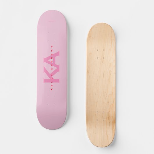 Skateboard Patinage rose (Recto)