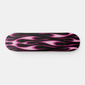 Skateboard Patinage rose flamme (Horz)