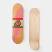 Skateboard Patinage Rose orange (Recto)