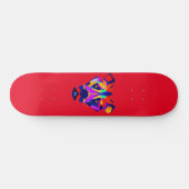 Skateboard Patinage rouge chien d'Alexandre (Horz)