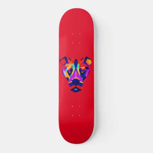 Skateboard Patinage rouge chien d'Alexandre (Recto)
