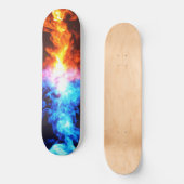 Skateboard Patinage rouge et bleu Fire (Recto)