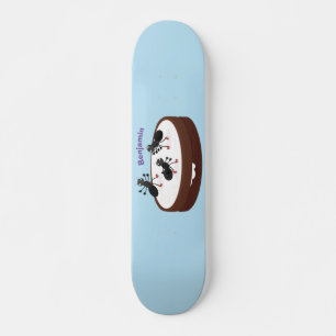 Skateboard Patinage sur glace de fourmis joyeuses sur dessin