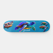 Skateboard Patinage sur la tortue de mer (Horz)