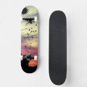 Skateboard Patinage sur le coucher du soleil (Recto)