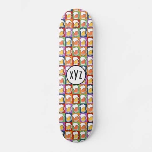 Skateboard Patinage sur mesure BEER Pop Art (Recto)