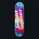 Skateboard Patinage sur teint de teint bleu rose d'été pour f<br><div class="desc">Célébrez l'été de votre chaude fille avec ce magnifique skate board. Envoyez-moi un courriel à christie@christiekelly.com pour obtenir de l'aide sur les objets personnalisés! Faites-le rusé,  les gens !</div>