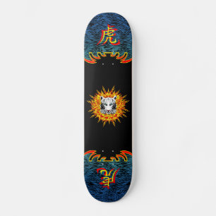 Skateboard Patinage sur tigre de feu