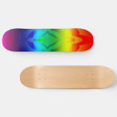 Skateboard Patinage, symbole de paix arc-en-ciel (Horz)