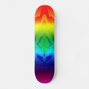 Skateboard Patinage, symbole de paix arc-en-ciel
