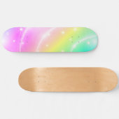 Skateboard Patinage Unicorn Pastel Rainbow Color (Horz)
