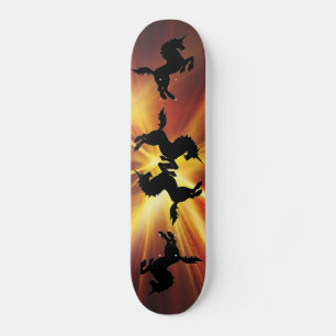 Skateboard Patinage Unicorne flamboyante