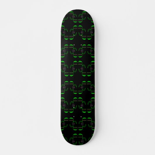Skateboard Patinage Vénus vert et noir (Devant)