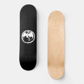Skateboard Patinage White Dragon (Recto)