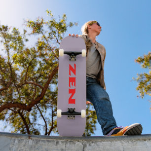 Skateboard Patinage Zen rouge gris