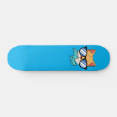 Skateboard patineta con maladie de gato cool (Horz)