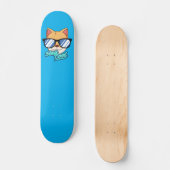 Skateboard patineta con maladie de gato cool (Recto)