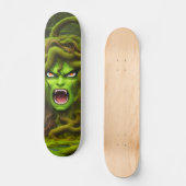 Skateboard Patineta Monstruo De Medusa Verde (Recto)