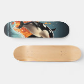 Skateboard Patineta Poderoso Pez Orca Saltando Del Agua (Horz)