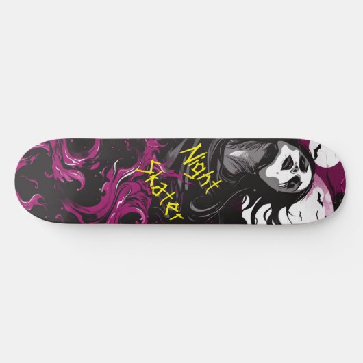 Skateboard Patineur de nuit (Horz)