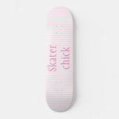 Skateboard Patineur | Roses blanches avec Coeurs blancs Fille (Recto)