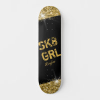 Patineuse fille Black Gold Parties scintillant fil
