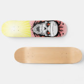 Skateboard Patins à crâne flamboyant. (Horz)