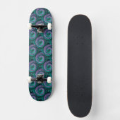 Skateboard Patins Turquoise N Purple Swirls (Recto)