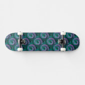 Skateboard Patins Turquoise N Purple Swirls (Horz)
