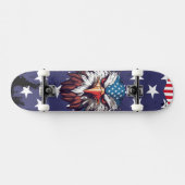 Skateboard Patriotic Bald Eagle American Flag Custom Complete (Horz)