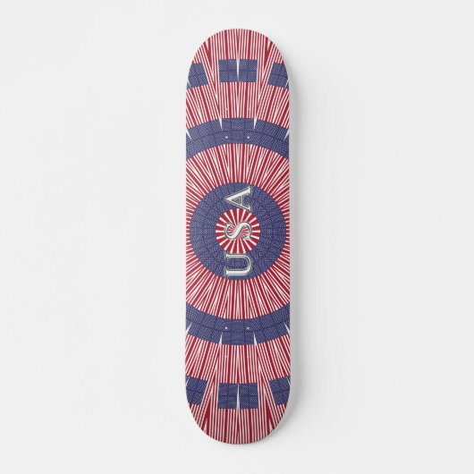 Skateboard Patriotique USA (Devant)
