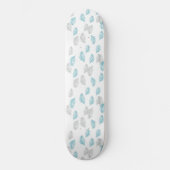 Skateboard Pattern Blue & Gray Leaves (Recto)
