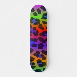 Skateboard Pattern Colorful Inspiration Retro Tiger  