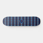 Skateboard Pattern.monogram géométrique ethnique du sud-ouest (Horz)