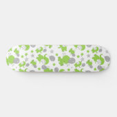 Skateboard Pattern of Green Elephants, Cute Elephants, stars (Horz)