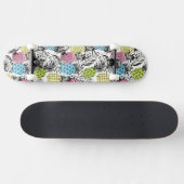 Skateboard Paumes de grunge d'ananas (Horz)