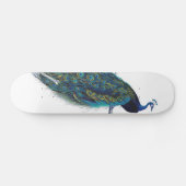 Skateboard Pavillon bleu avec de belles plumes de queue (Horz)