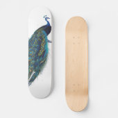 Skateboard Pavillon bleu avec de belles plumes de queue (Recto)