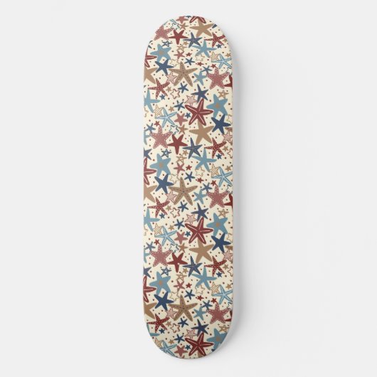 Skateboard Pavoisé d'étoiles (Recto)