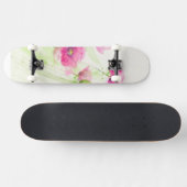 Skateboard Pavots peints 3 d'aquarelle (Horz)
