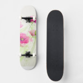 Skateboard Pavots peints 3 d'aquarelle (Recto)
